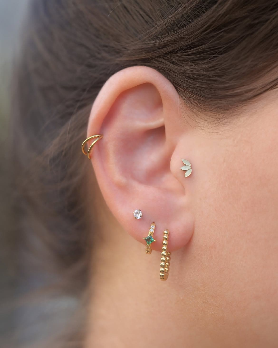 Compo' piercings dorée